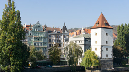 Fototapeta na wymiar Beautiful Czech houses. Prague. Landscape.