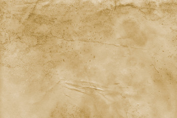 Coffee Grunge Paper Texture on the white isolated background. Vintage aged look.