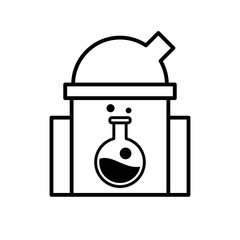 Lab building icon vector
