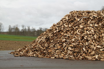 Warming wood pile alternative renewable energy