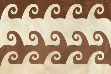 Coffee Grunge Paper Collage Texture on the white isolated background. Artistic background.