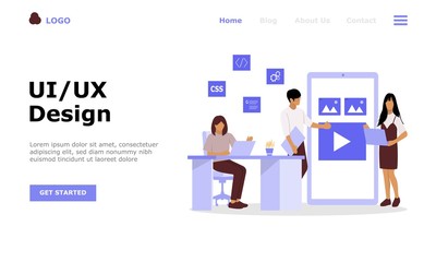 UI UX Design Vector Illustration Concept, Suitable for web landing page, ui,  mobile app, editorial design, flyer, banner, and other related occasion