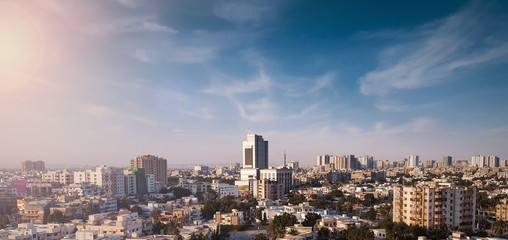 Sityscape of Beautiful Metropolitan City Karachi - obrazy, fototapety, plakaty