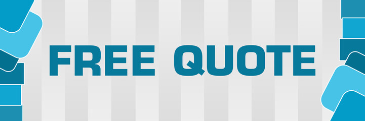 Free Quote Blue Abstract Shapes Horizontal 