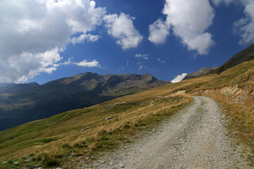 Fototapeta premium Landscape of Italian Alps in Madesimo region, Lombardy, Italy