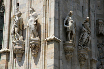 Details of Milan Cathedral, cathedral church of Milan, Lombardy, Italy