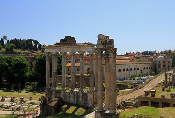 Temple of Saturn,  ancient Roman temple in Roman Forum, Rome, Italy