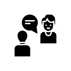 Counseling Glyph Icon vector illustration