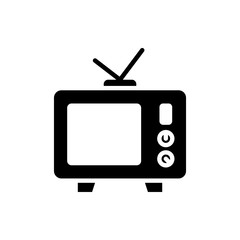 Television Glyph Icon vector illustration