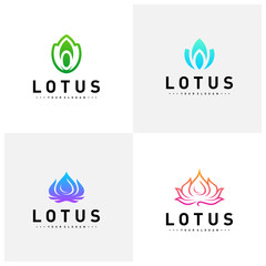 Set of Leaf logo design vector template, Nature logo design concept, illustration, Icon symbol