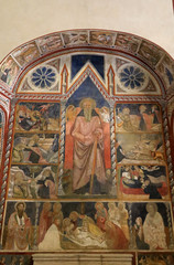 Fototapeta na wymiar Interior of church in Montalcino, Tuscany, Italy