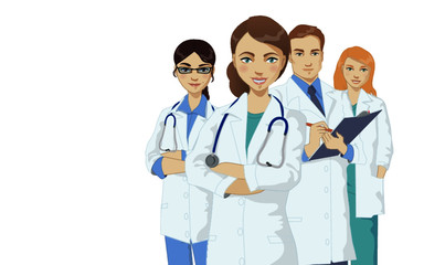 Group of doctors vector illustration