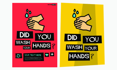 Did you wash your hands poster template