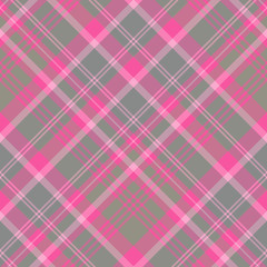 Fototapeta premium Seamless pattern in great light and dark pink and gray colors for plaid, fabric, textile, clothes, tablecloth and other things. Vector image. 2