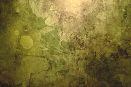 green grunge background with splatters