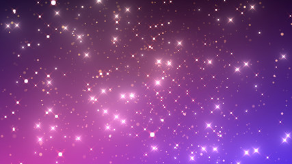 illumination neon space star particle flash light 3D illustration abstract background