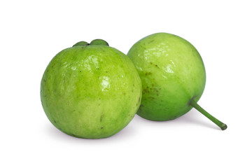 Guava fruit isolated on the white background
