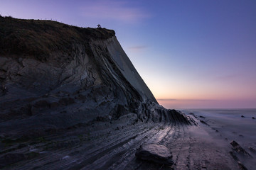 Sunset in Sakoneta beach in the Basque Country (Spain)