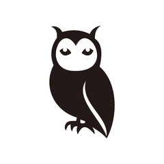Owl bird vector icon illustration sign