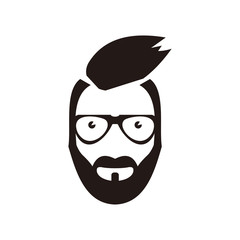 Portrait of a man icon illustration