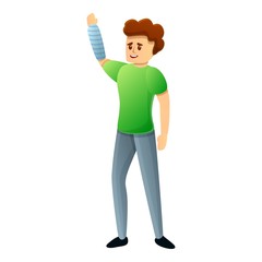 Hand injury icon. Cartoon of hand injury vector icon for web design isolated on white background