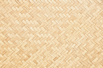 Fototapeta Handcraft woven bamboo pattern and texture for background  obraz