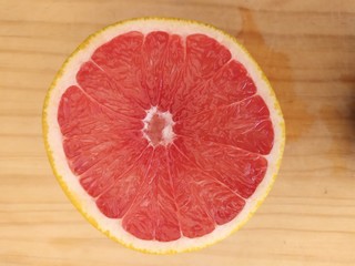 Fototapeta na wymiar Grapefruit cut in half