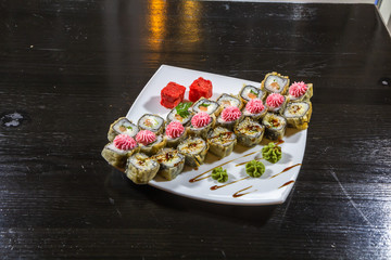 beautifully designed food on a plate Board