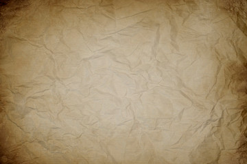 Obraz premium old wrinkled paper texture or background with dark borders