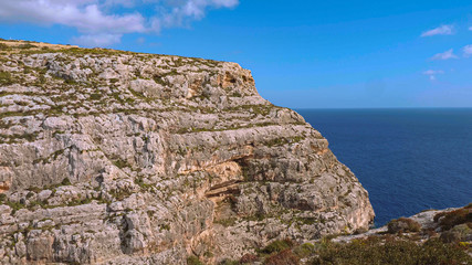 Fototapeta na wymiar Blue Grotto in Malta is a famous landmark on the island - travel photography
