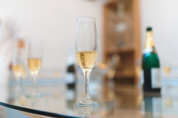 festive glass of champagne