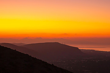 beutiful landscape sea aerial view crete greece