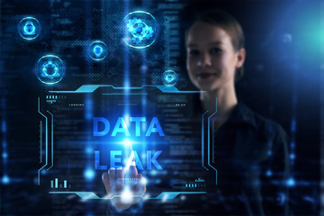 Business, Technology, Internet and network concept. Young businessman working on a virtual screen of the future and sees the inscription: