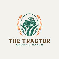 The Tractor Farmer Logo Design