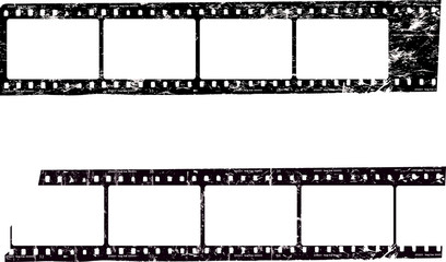 frames of film,empty  photo film frames,filmstrips with free copy space, grungy style vector