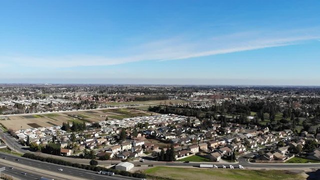 Turlock Freeway Clip Drone Footage