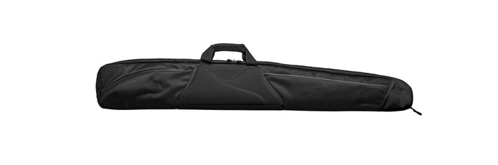 Soft case for guns isolated for white background. Case for transporting and storing weapons.