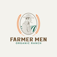 The Farmer Men Logo  Design