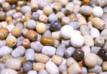 Ornaments from a decorative stone on a counter