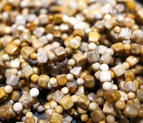 Ornaments from a decorative stone on a counter
