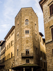 Italia, Toscana, Firenze, un'antica casa torre  del centro storico.