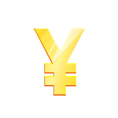 Obraz premium JPY Golden Yen symbol on white background. Finance investment concept. Exchange Japan currency Money banking illustration. Business income earnings. Financial sign stock vector