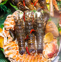 Sea crayfish cooked according to a special recipe.