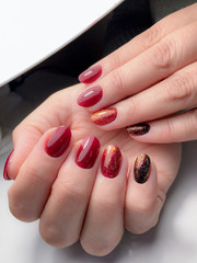 manicure design in a beauty salon