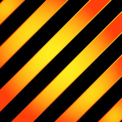 Abstract stripes geometric diagonal lines yellow gradient color with lighting on black background.