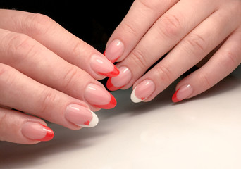 manicure design in a beauty salon