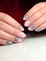 manicure design in a beauty salon