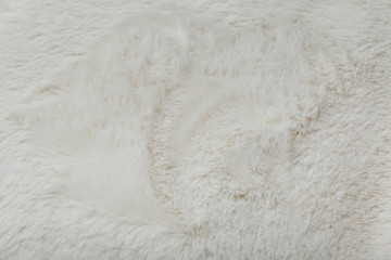 white faux fur texture close up