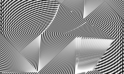 Abstract halftone lines background, metallic effect creative geometric pattern, vector modern design texture.