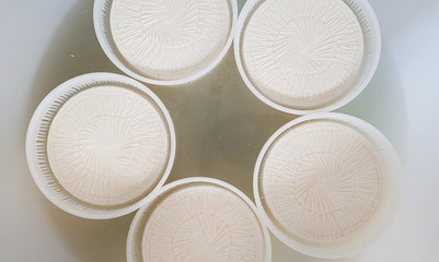 Fresh made italian cheese ricotta